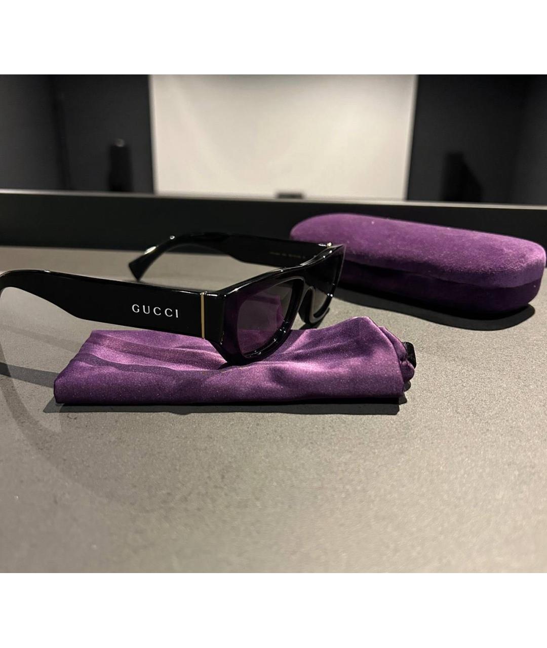 GUCCI Черные пластиковые солнцезащитные очки, фото 2