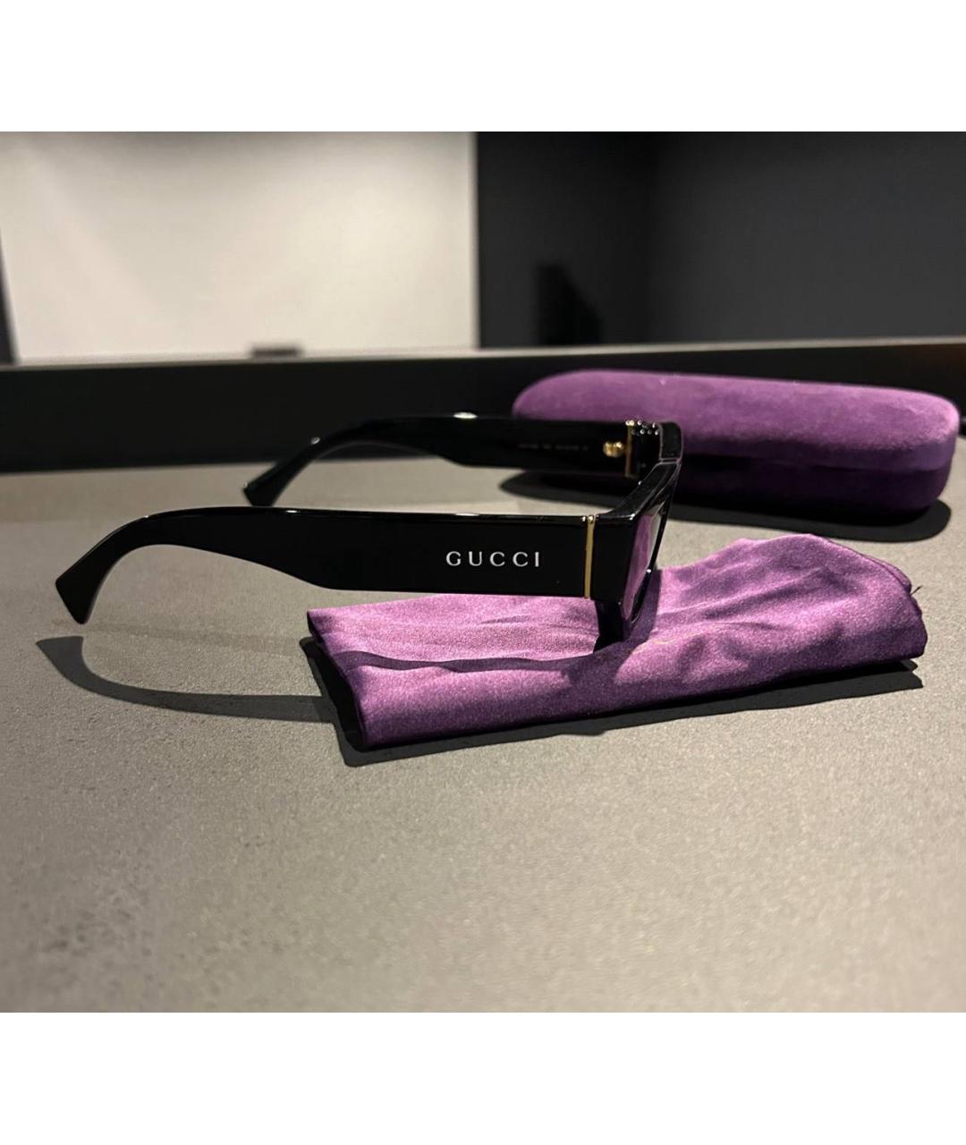 GUCCI Черные пластиковые солнцезащитные очки, фото 3