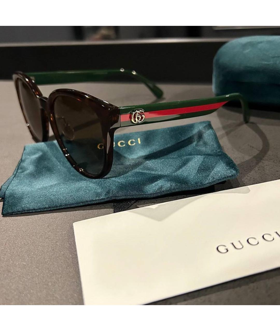 GUCCI Черные пластиковые солнцезащитные очки, фото 2