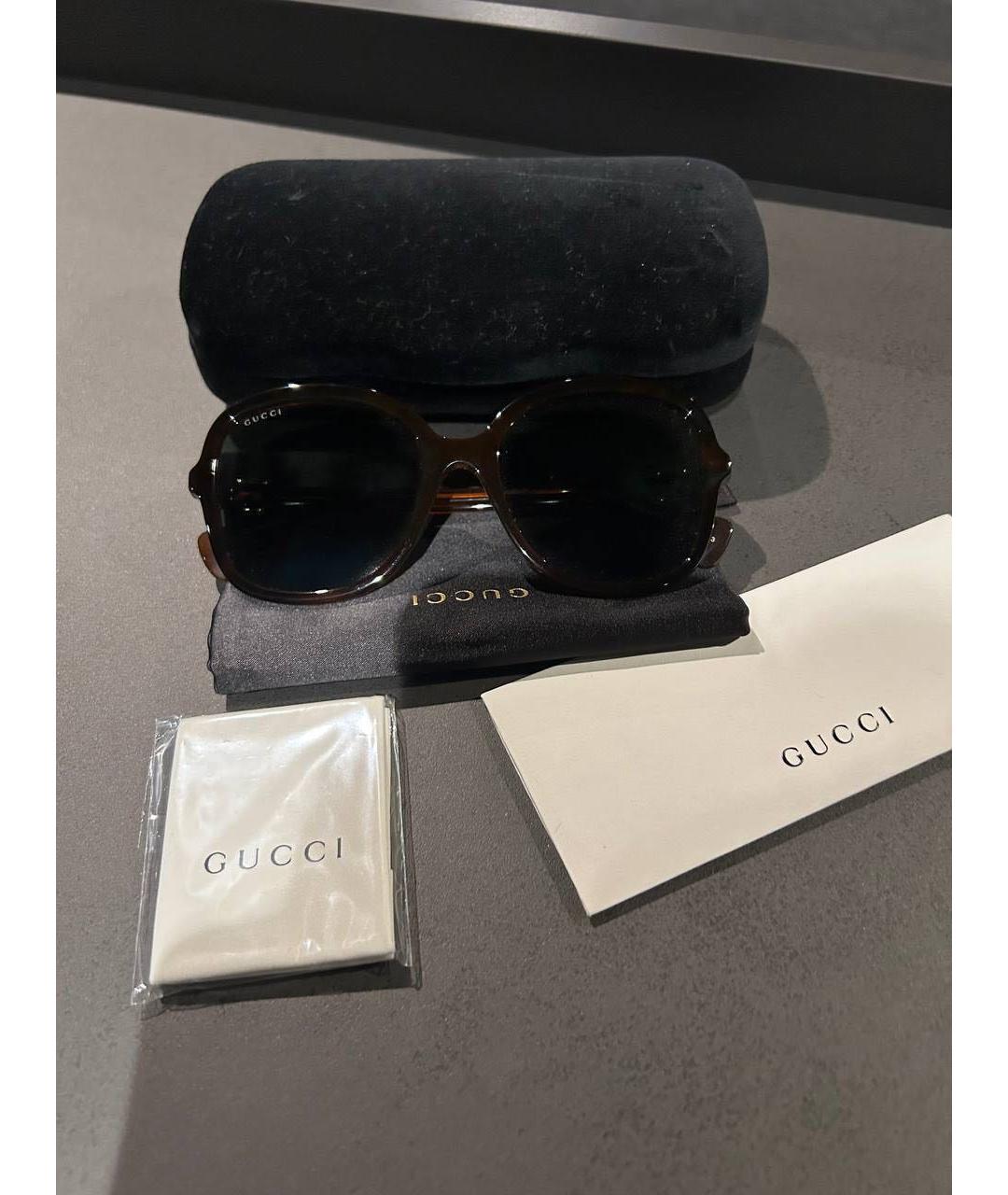 GUCCI Черные пластиковые солнцезащитные очки, фото 4