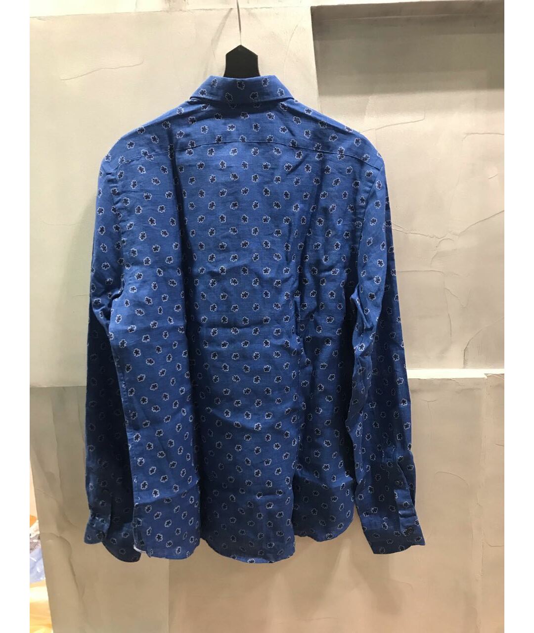 XACUS Темно-синяя льняная кэжуал рубашка, фото 3