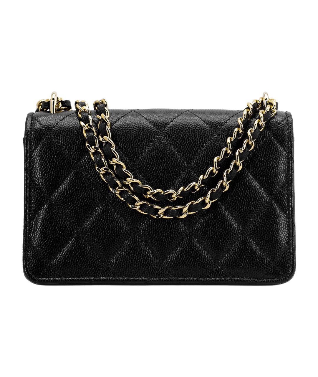 CHANEL Черная кожаная сумка через плечо, фото 3