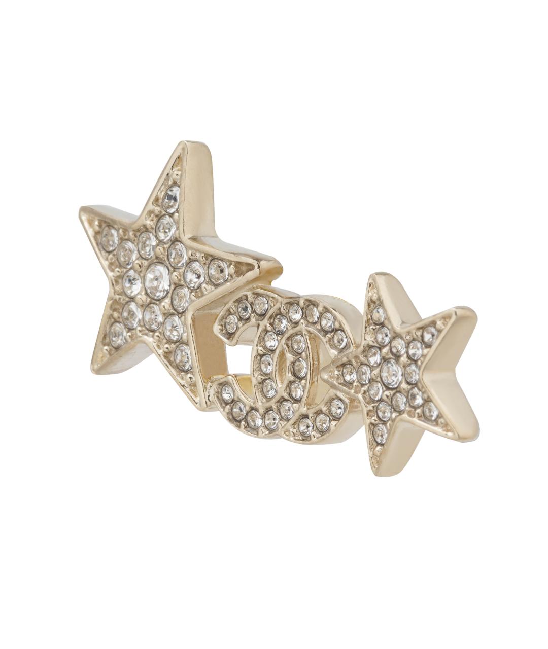 CHANEL Золотые металлические серьги, фото 3