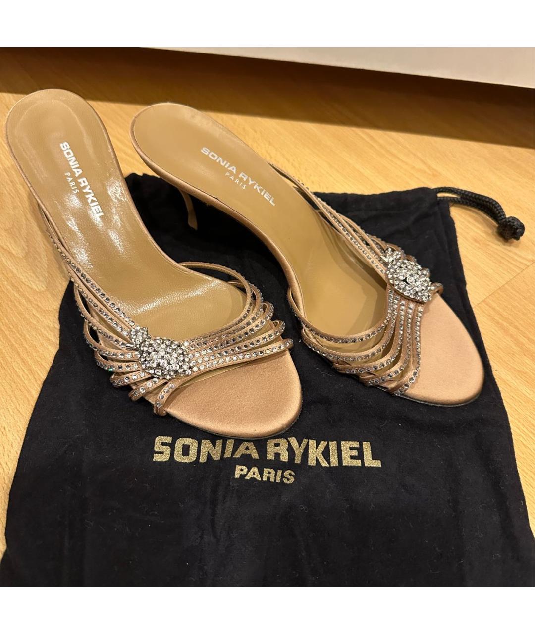 SONIA RYKIEL Серебряные кожаные туфли, фото 4