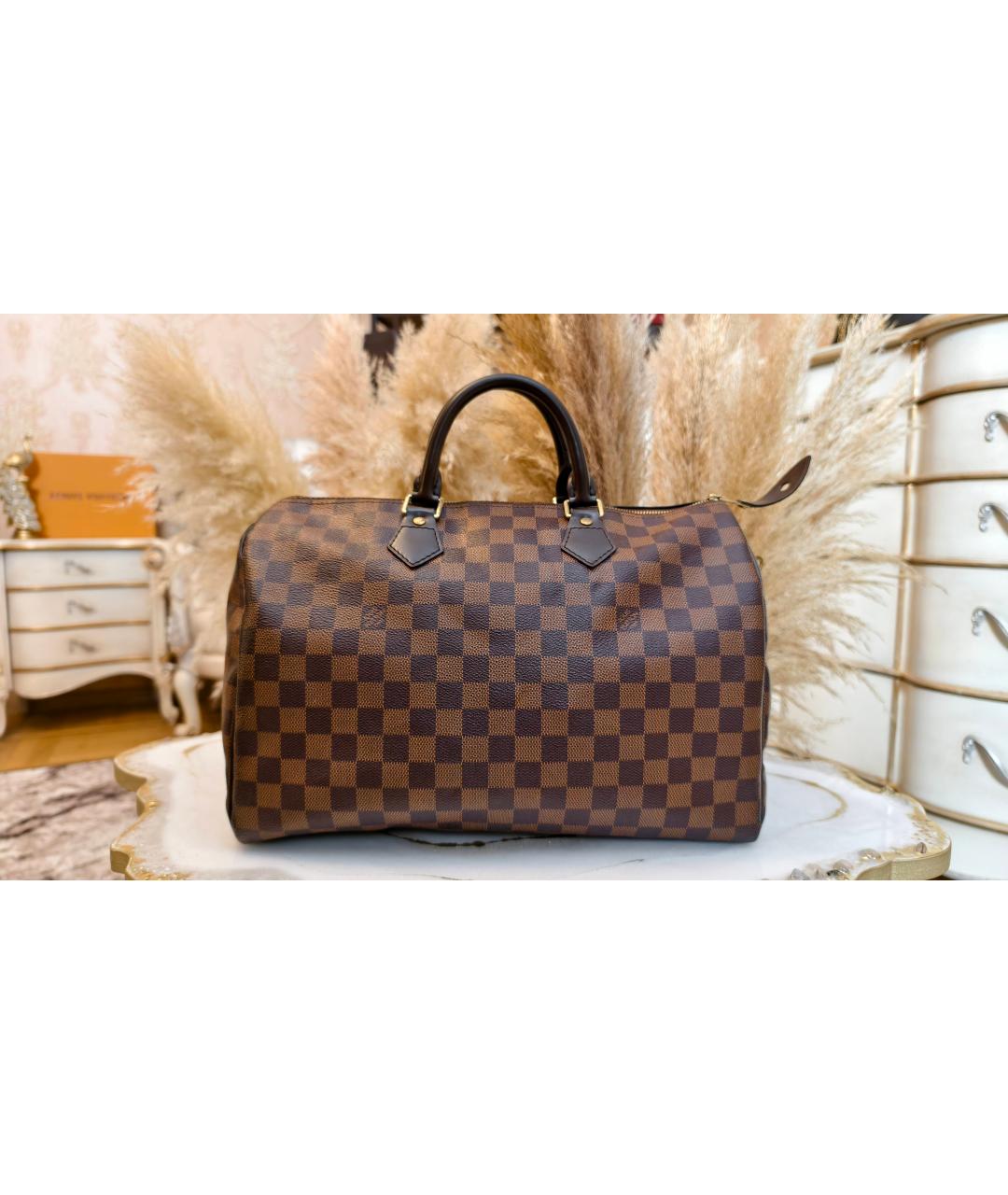 LOUIS VUITTON Коричневая сумка с короткими ручками, фото 3