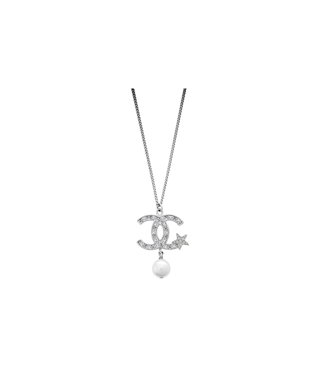 CHANEL Серебряная металлическая цепочка, фото 1