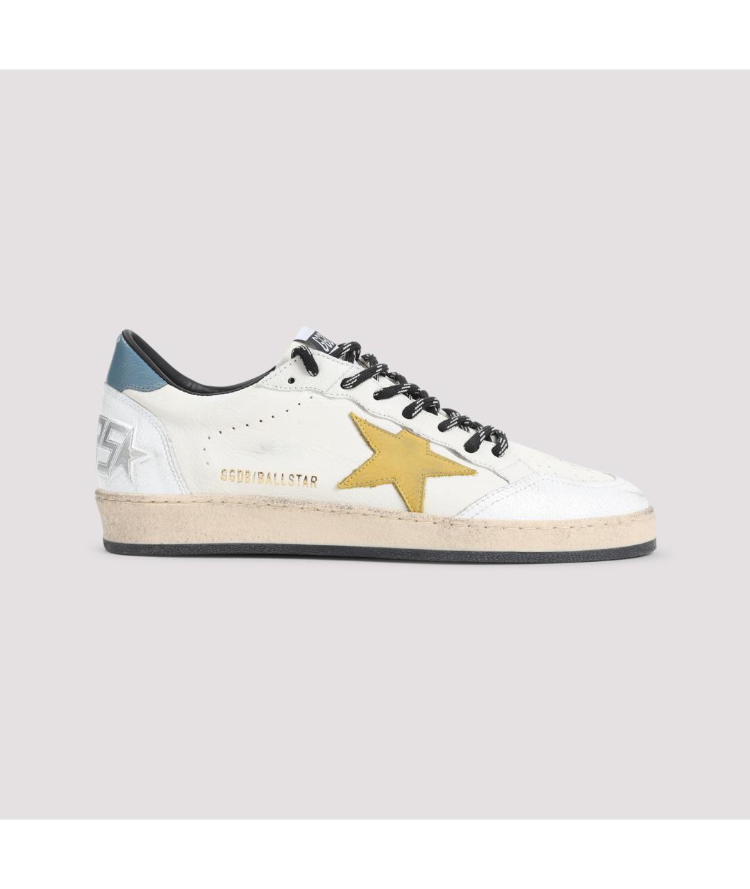 GOLDEN GOOSE DELUXE BRAND Белые кожаные низкие кроссовки / кеды, фото 2