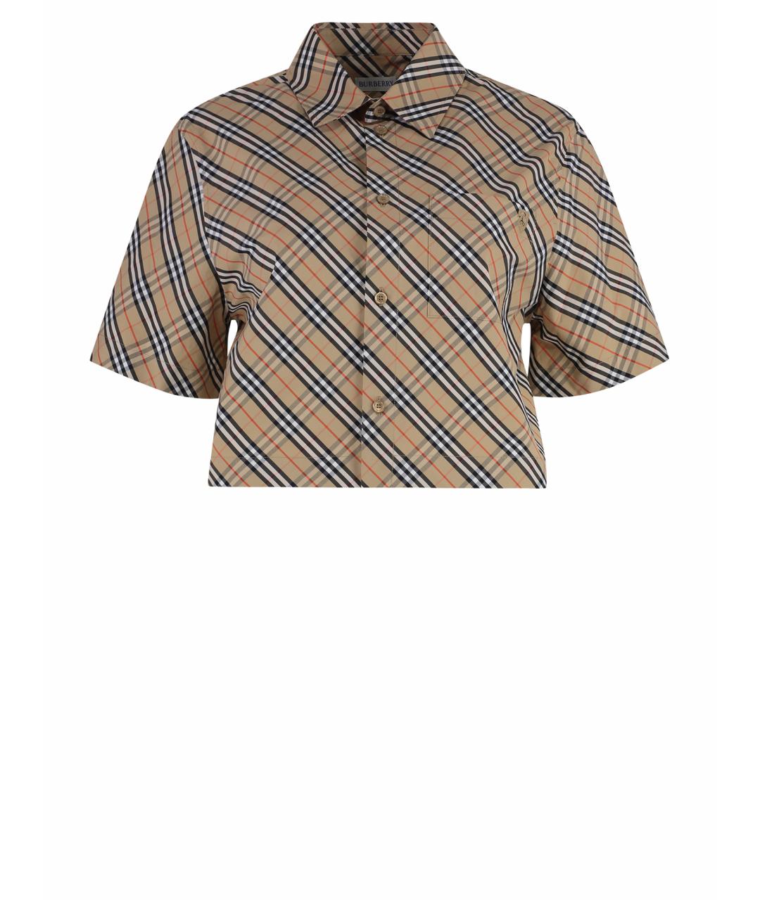 BURBERRY Бежевая хлопковая рубашка, фото 1