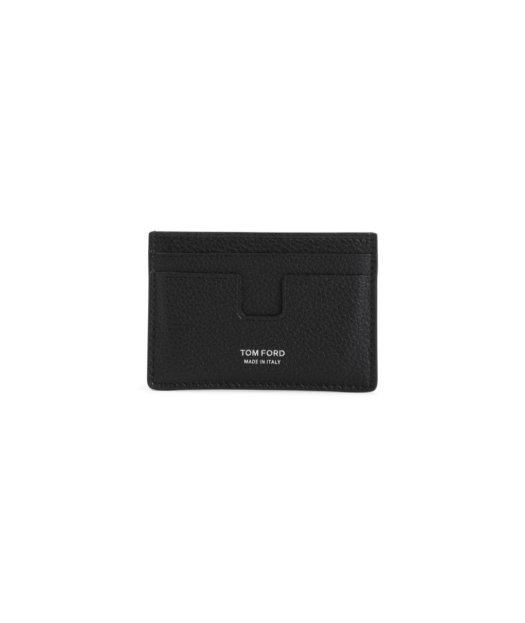 TOM FORD Черный кожаный кошелек, фото 1