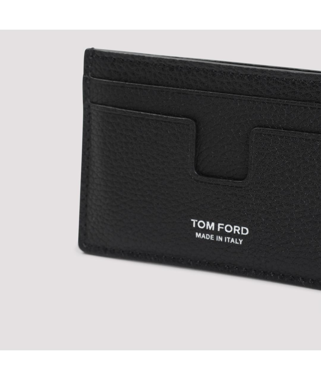 TOM FORD Черный кожаный кошелек, фото 4