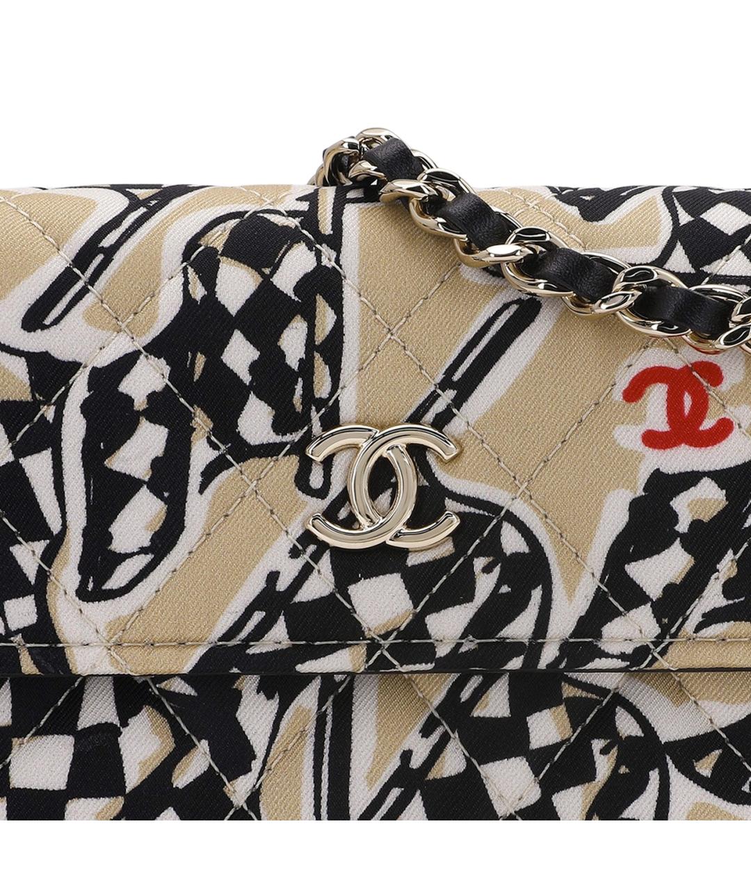 CHANEL Черная хлопковая сумка через плечо, фото 5