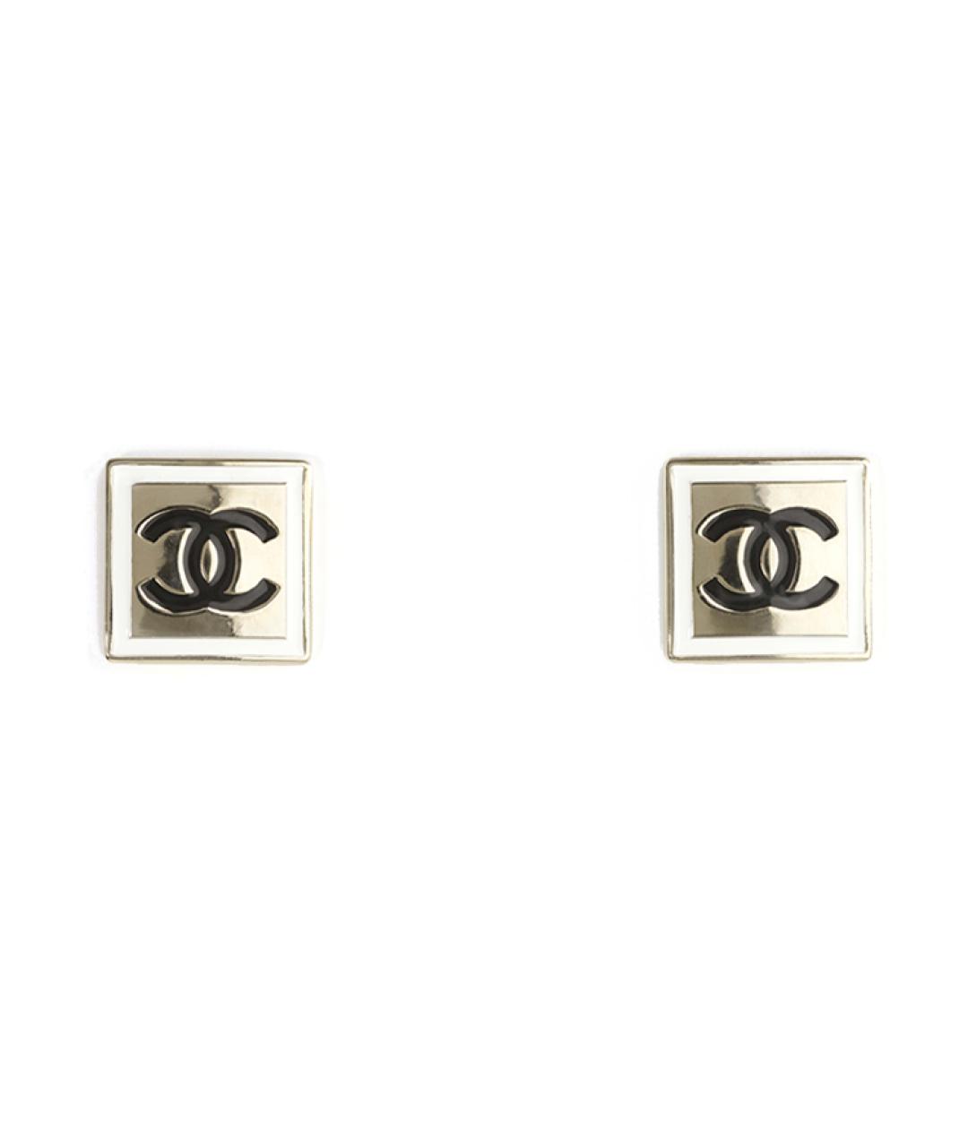 CHANEL Золотые металлические серьги, фото 1
