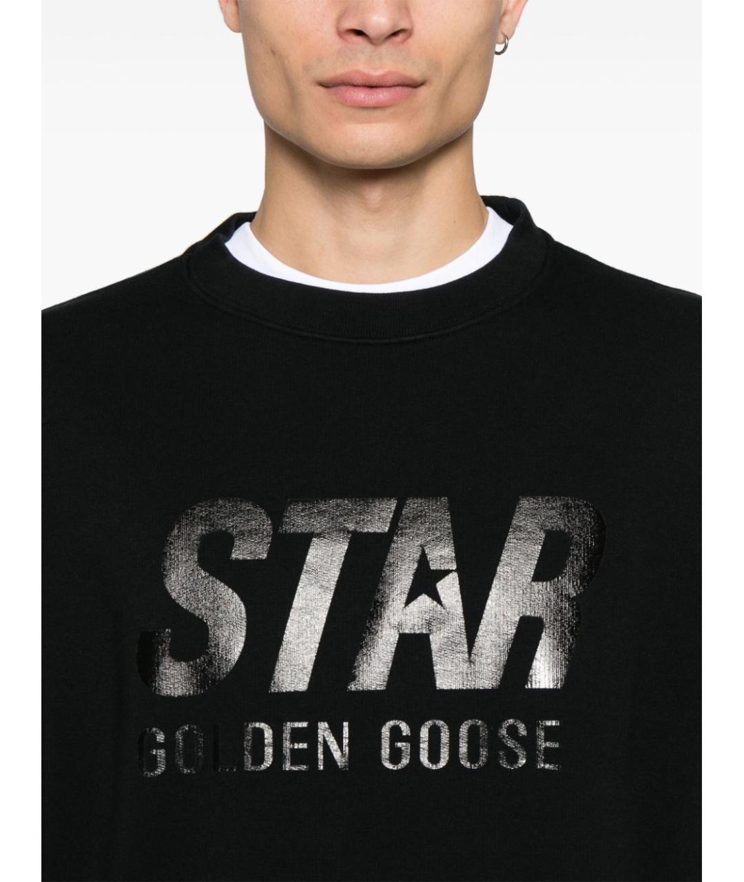 GOLDEN GOOSE DELUXE BRAND Черный хлопковый джемпер / свитер, фото 4