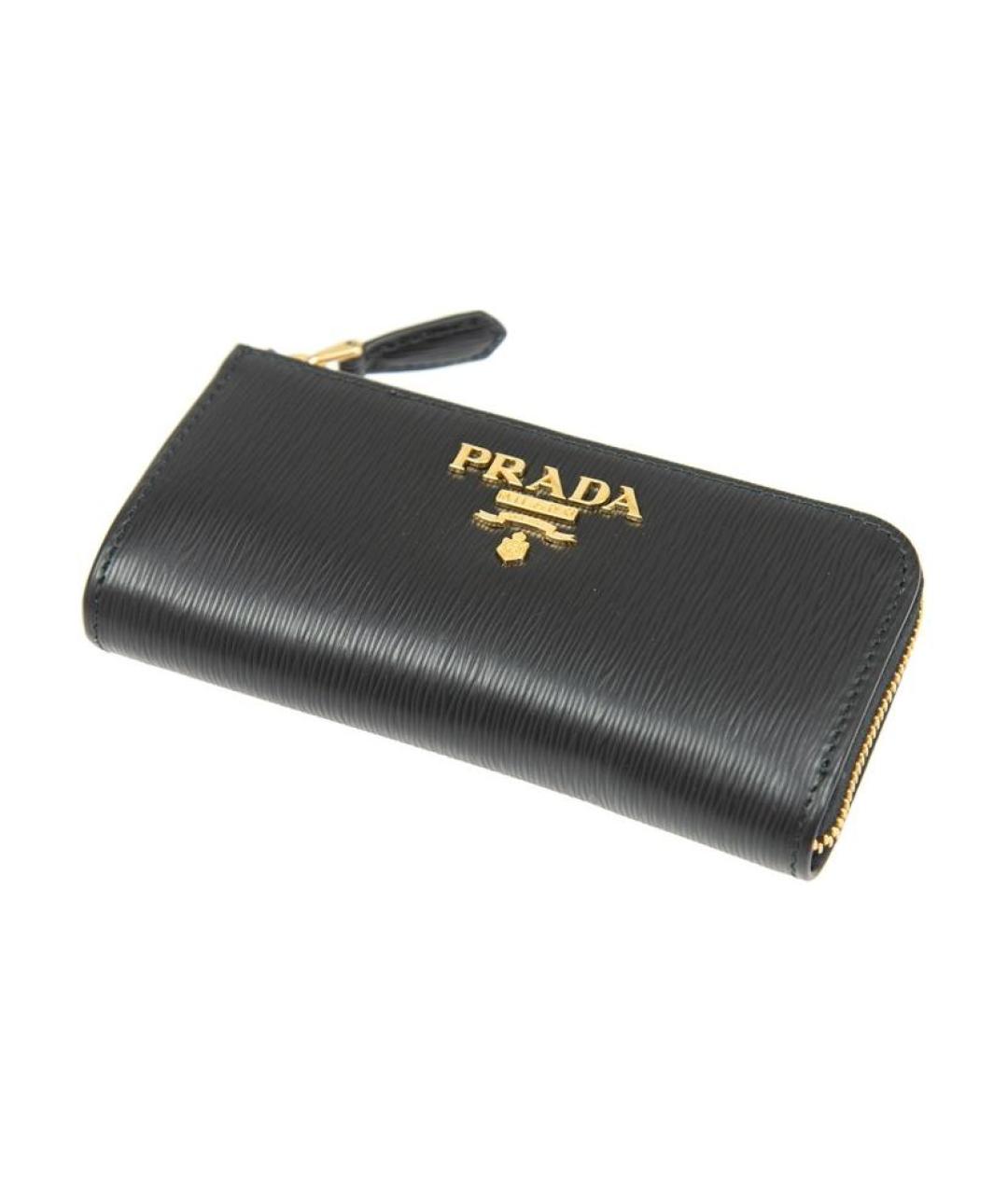 PRADA Черный кожаный кошелек, фото 2