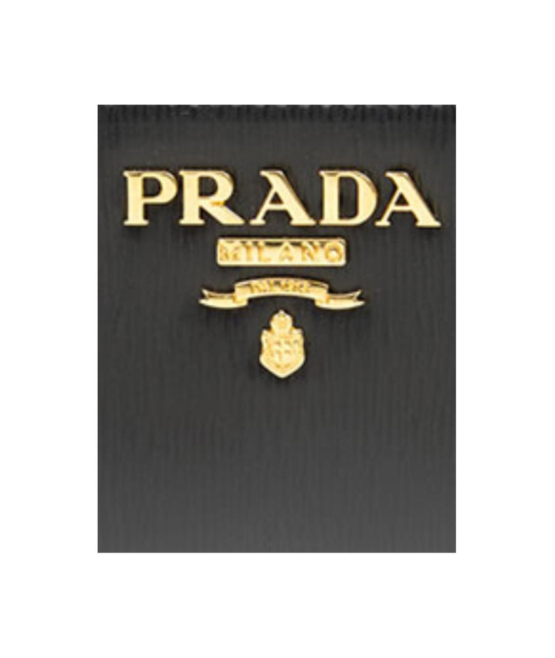 PRADA Черный кожаный кошелек, фото 4