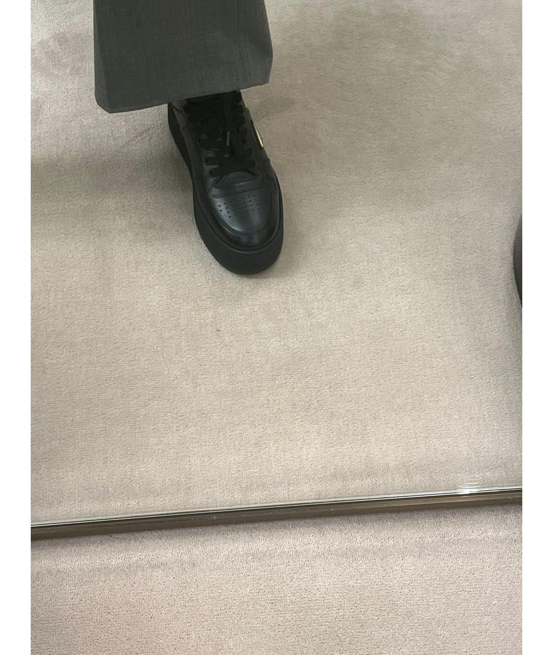 PRADA Черные кожаные кеды, фото 8