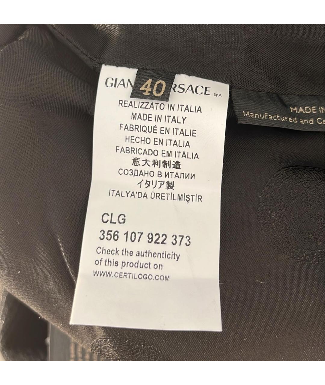VERSACE Черная юбка миди, фото 4