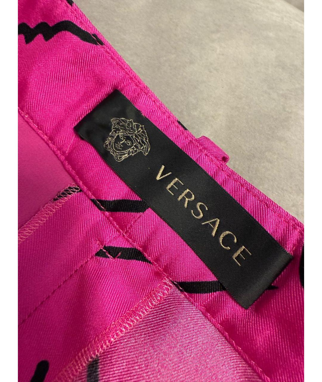 VERSACE Фуксия шелковые шорты, фото 6