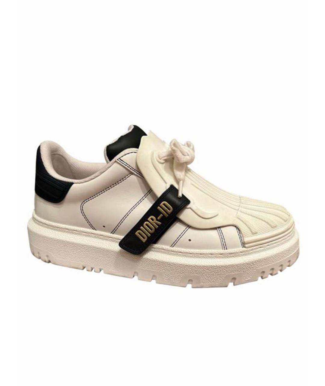 CHRISTIAN DIOR Белые кожаные кроссовки, фото 1