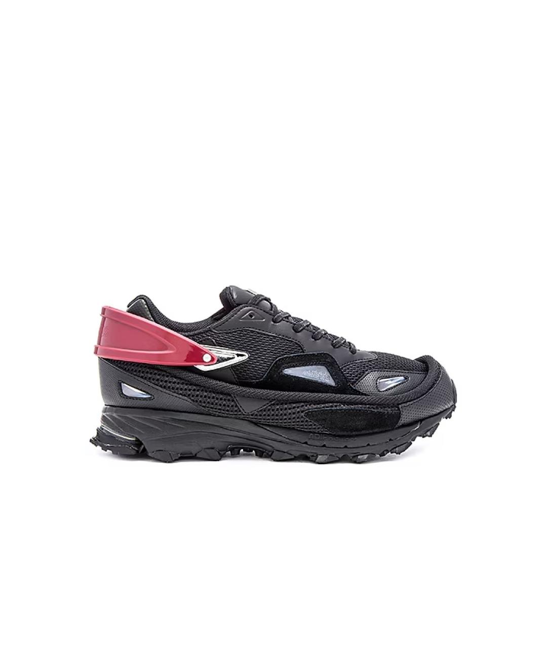 ADIDAS X RAF SIMONS Черные текстильные низкие кроссовки / кеды, фото 1