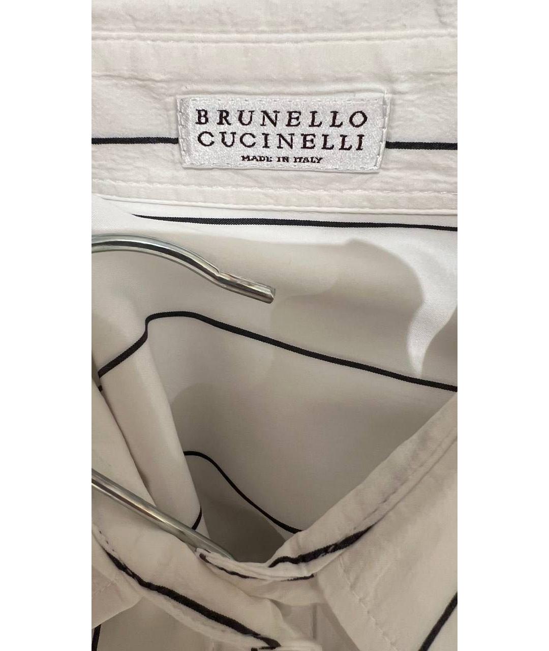 BRUNELLO CUCINELLI Белая хлопковая рубашка, фото 3