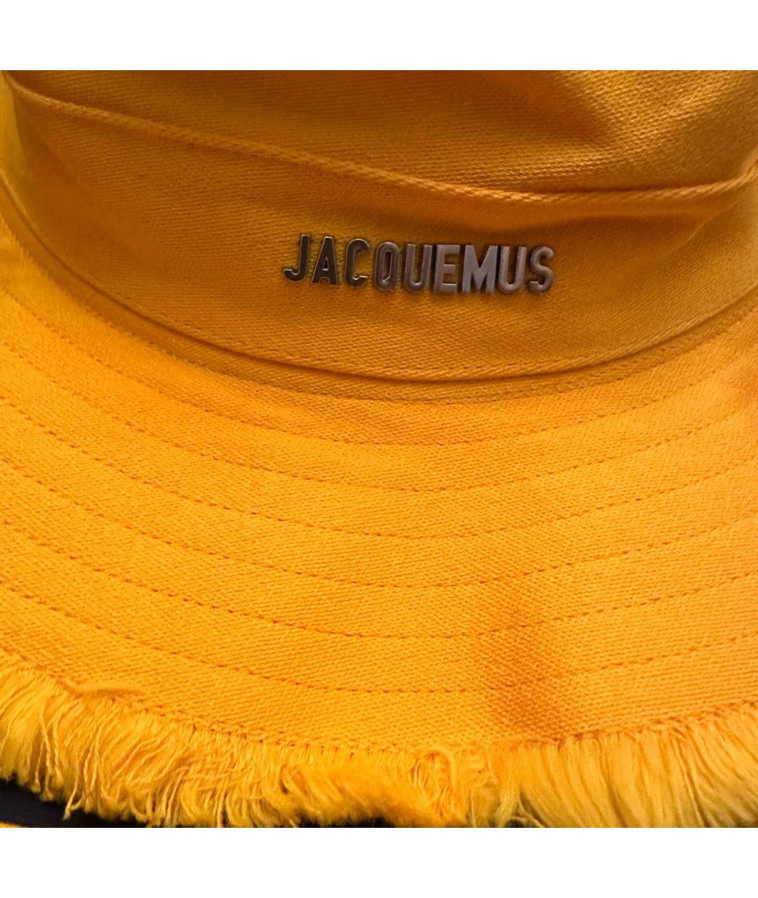 JACQUEMUS Оранжевая хлопковая шляпа, фото 4