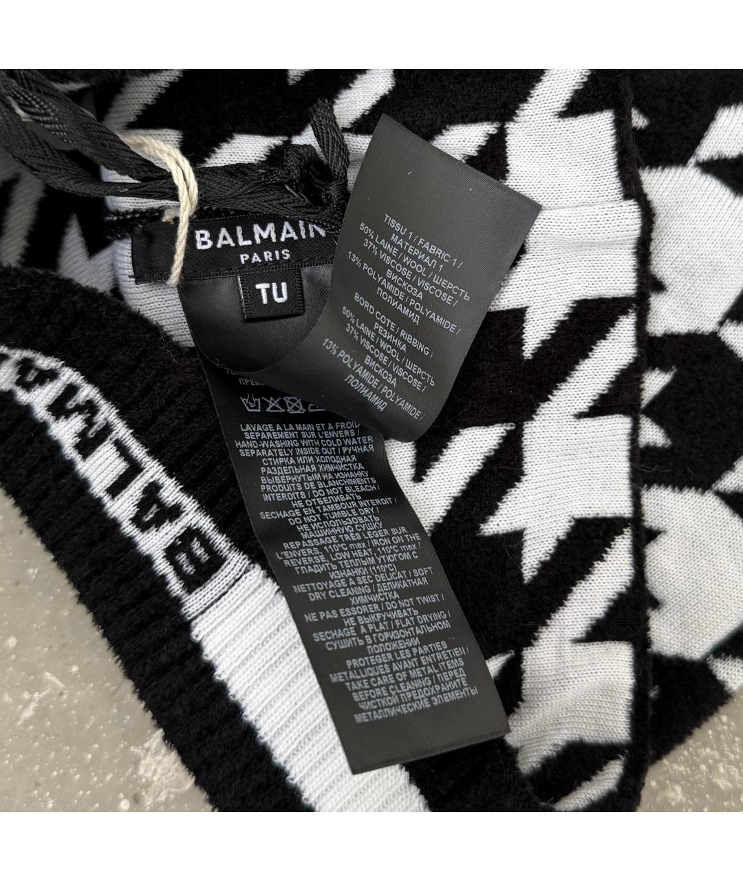 BALMAIN Черная шерстяная шапка, фото 6