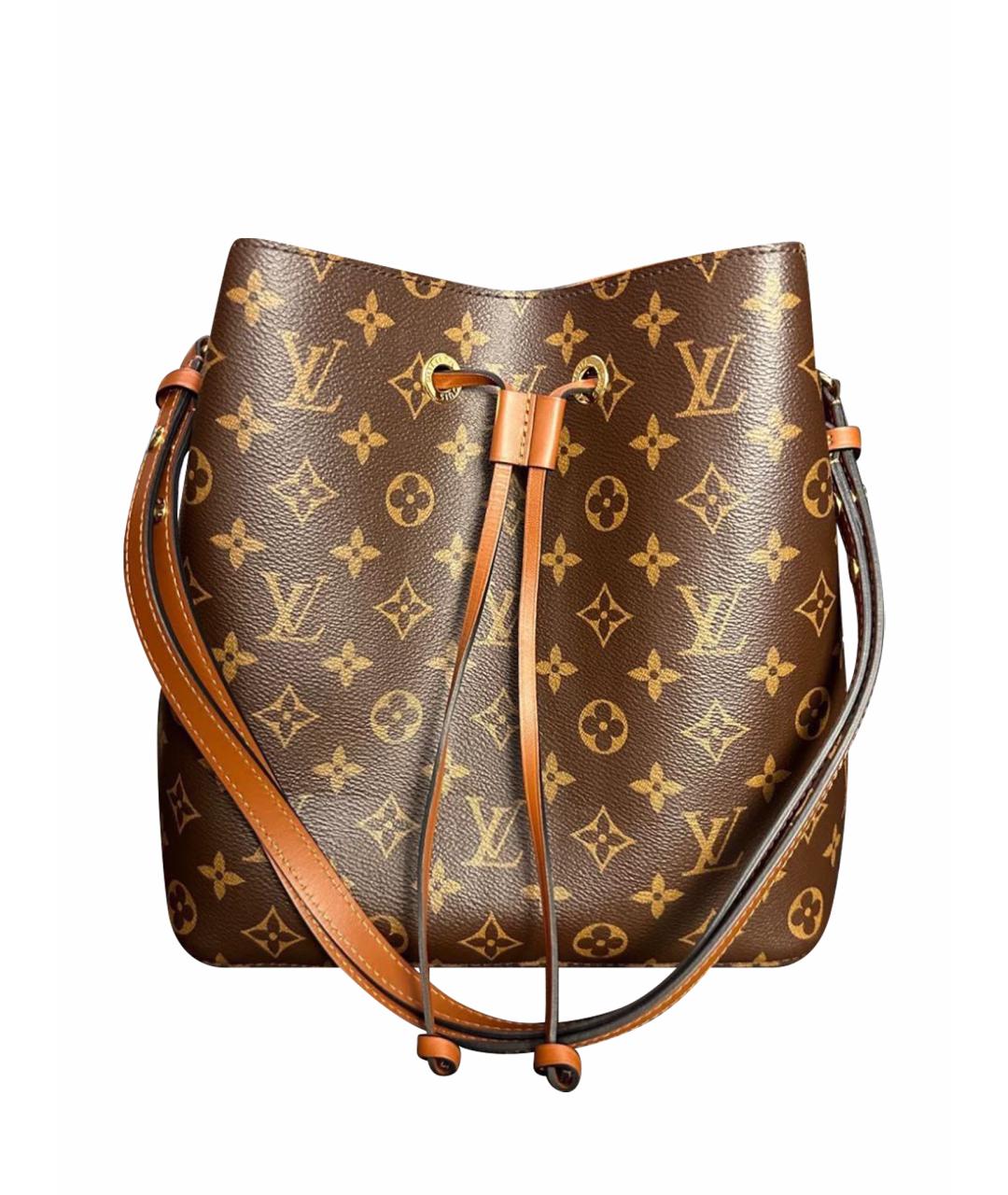 LOUIS VUITTON Коричневая кожаная сумка тоут, фото 1