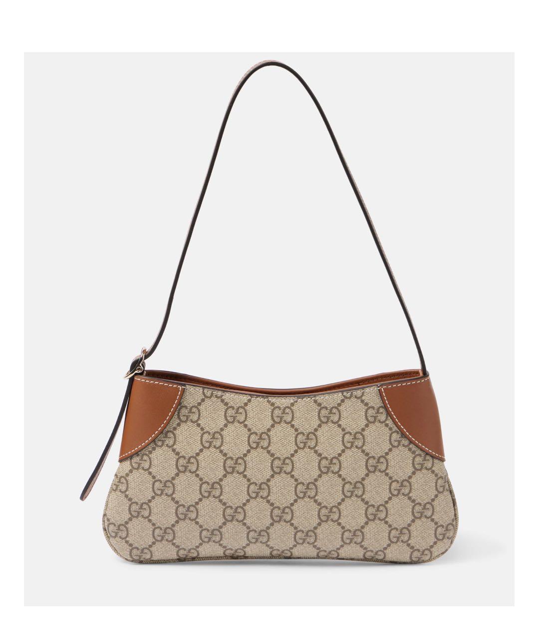 GUCCI Коричневая кожаная сумка через плечо, фото 5