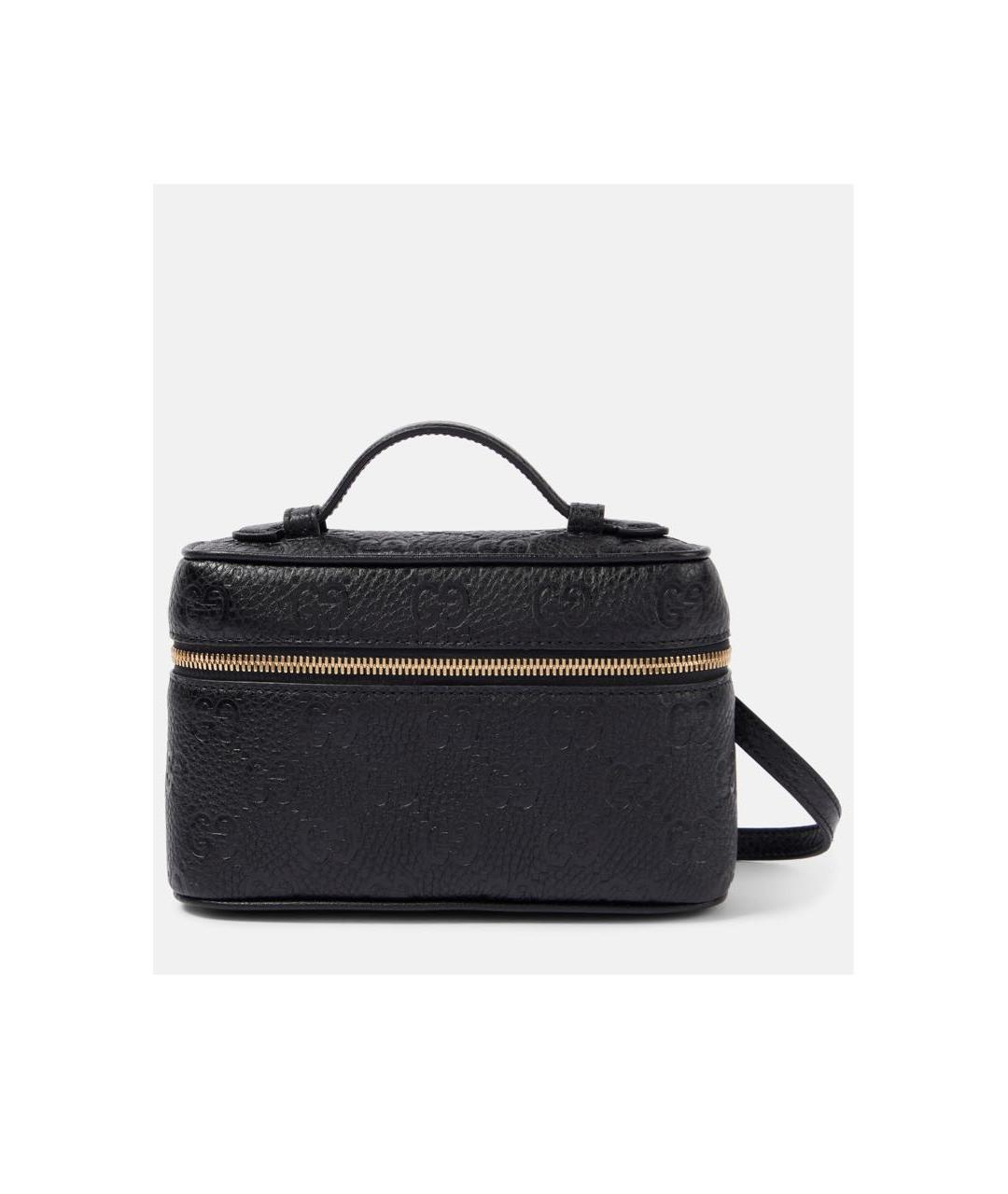 GUCCI Черная кожаная сумка с короткими ручками, фото 6