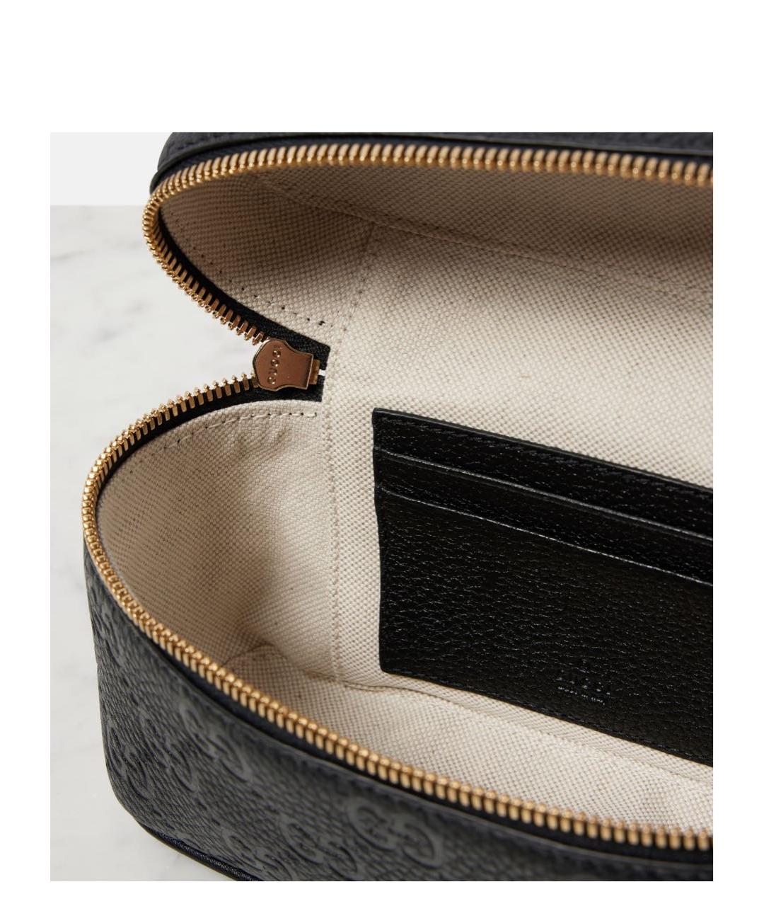 GUCCI Черная кожаная сумка с короткими ручками, фото 4