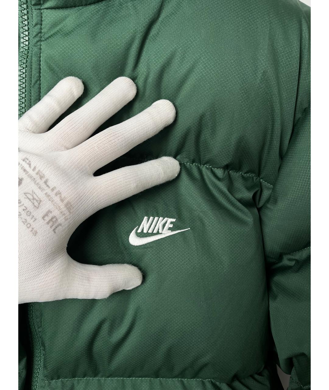 NIKE Зеленый пуховик, фото 3