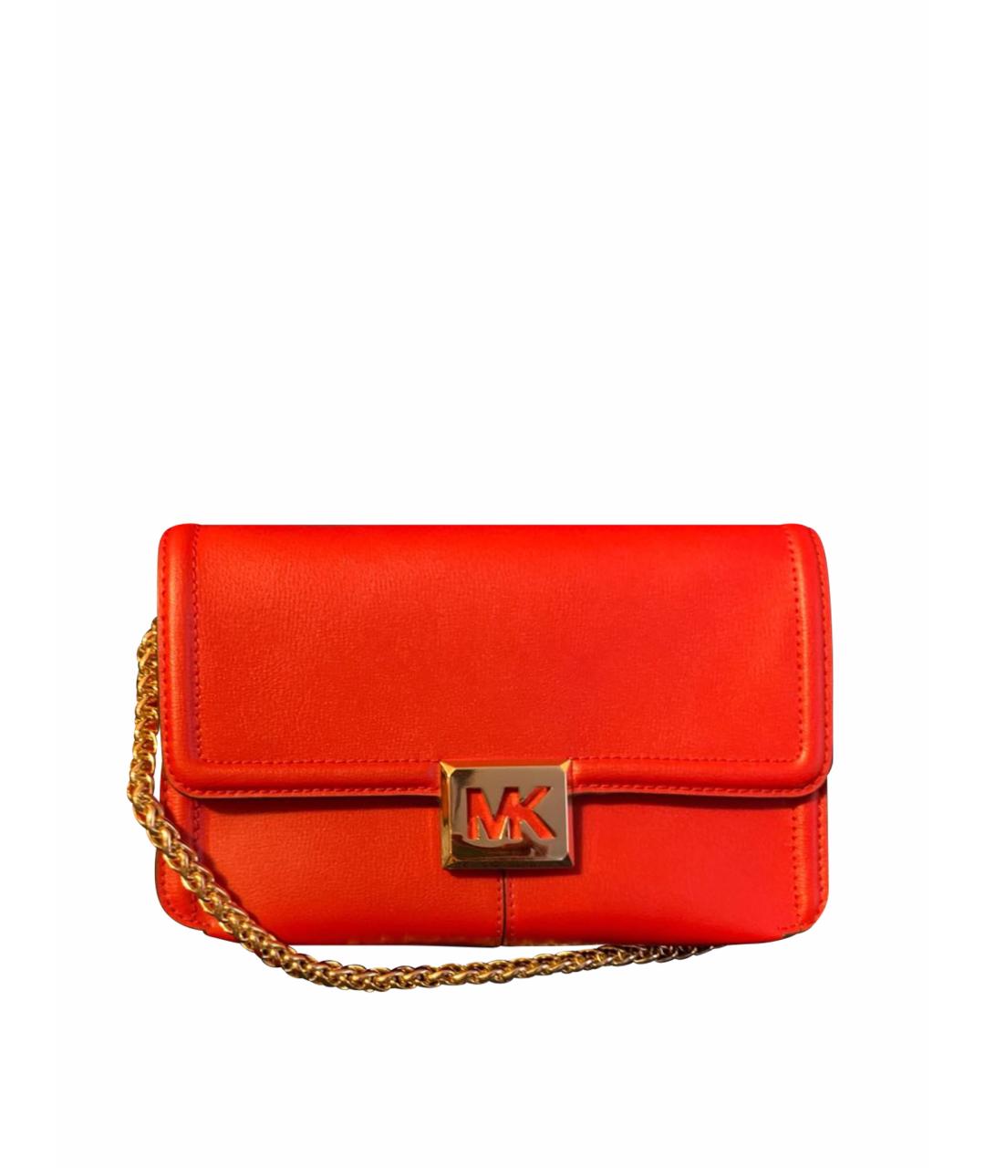 MICHAEL KORS Красная кожаная сумка через плечо, фото 1