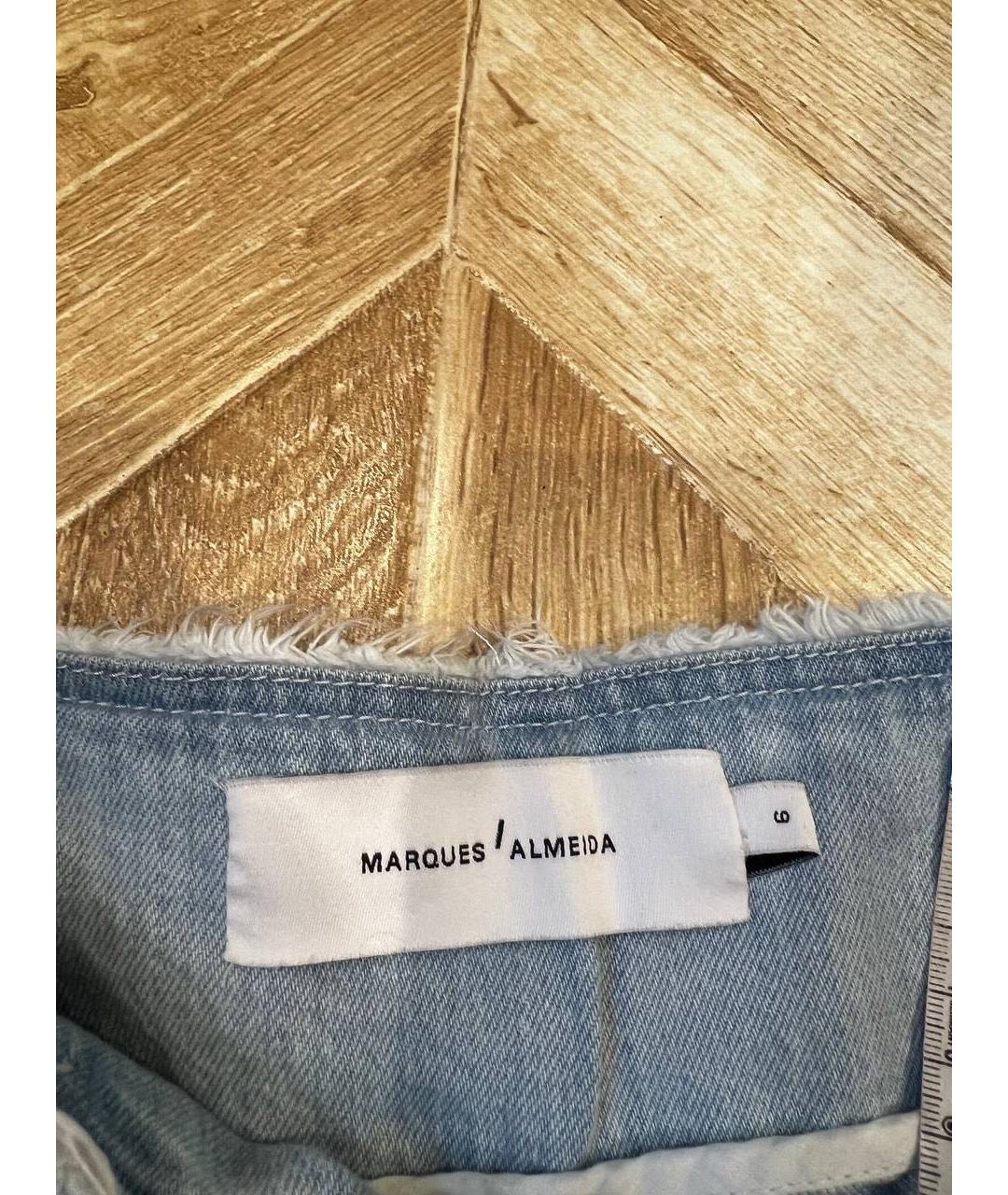 MARQUES' ALMEIDA Голубые хлопковые джинсы клеш, фото 3