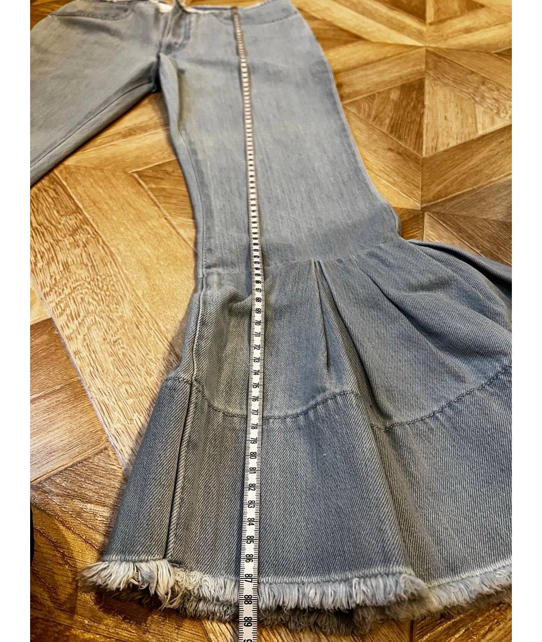 MARQUES' ALMEIDA Голубые хлопковые джинсы клеш, фото 7