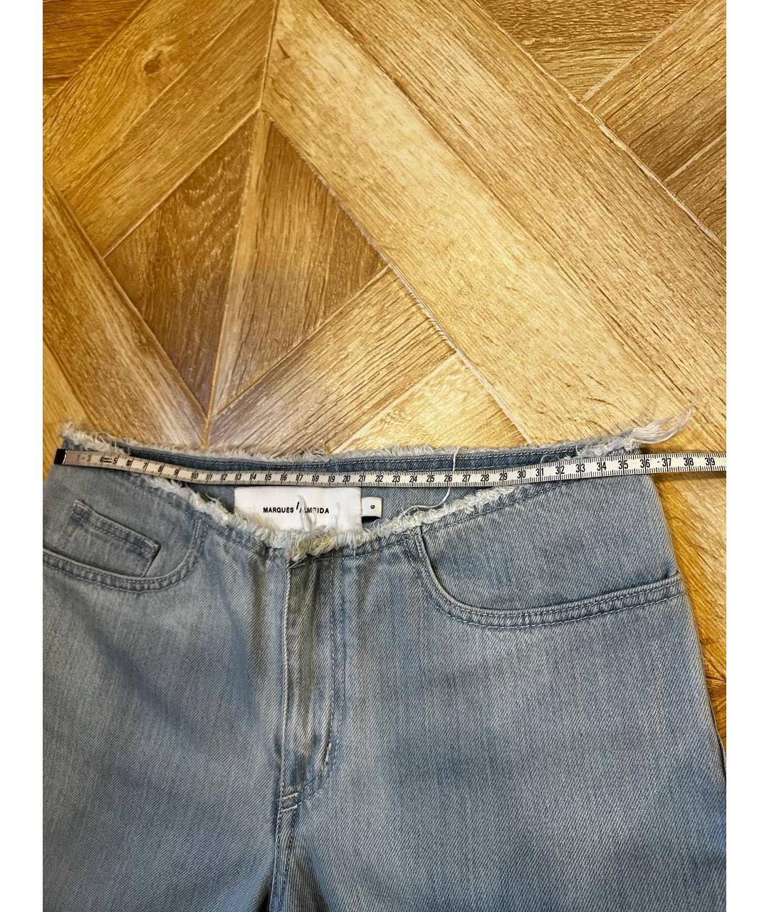 MARQUES' ALMEIDA Голубые хлопковые джинсы клеш, фото 5