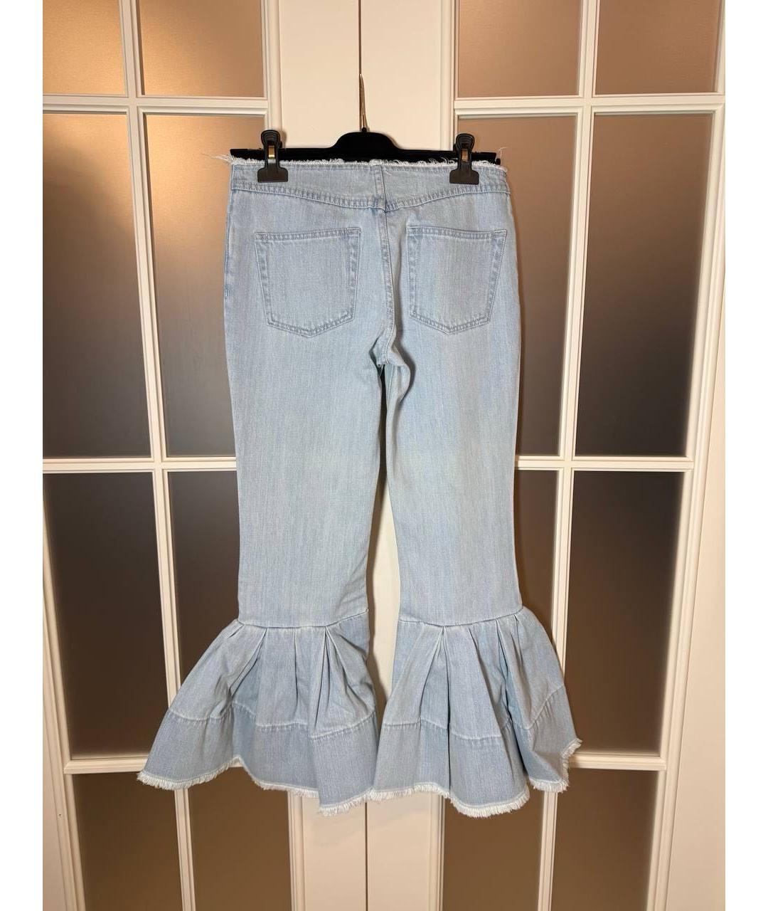 MARQUES' ALMEIDA Голубые хлопковые джинсы клеш, фото 2