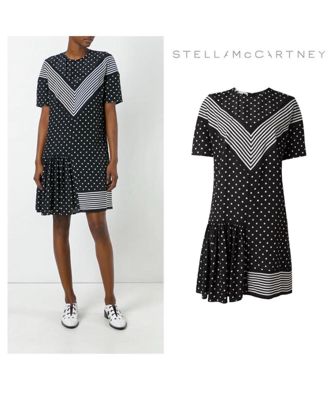 STELLA MCCARTNEY Черное шелковое повседневное платье, фото 8
