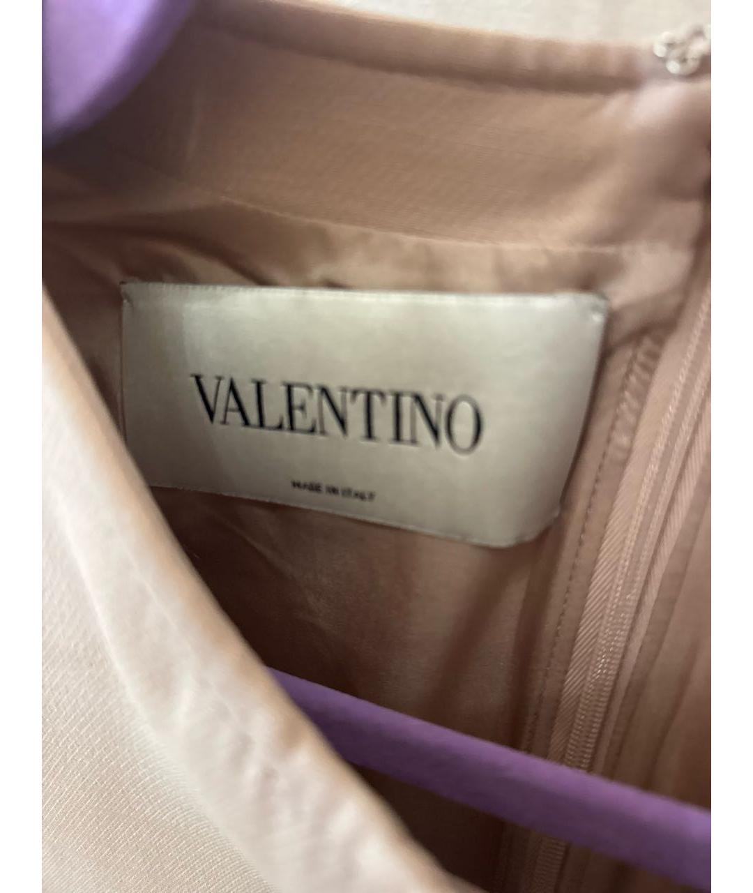 VALENTINO Розовое шерстяное коктейльное платье, фото 3