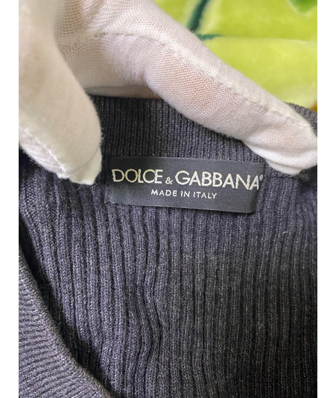 DOLCE&GABBANA Черный шерстяной джемпер / свитер, фото 6