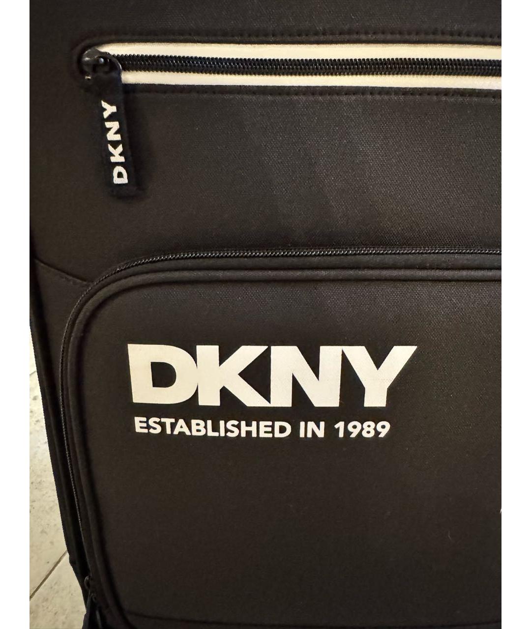 DKNY Черный тканевый чемодан, фото 4