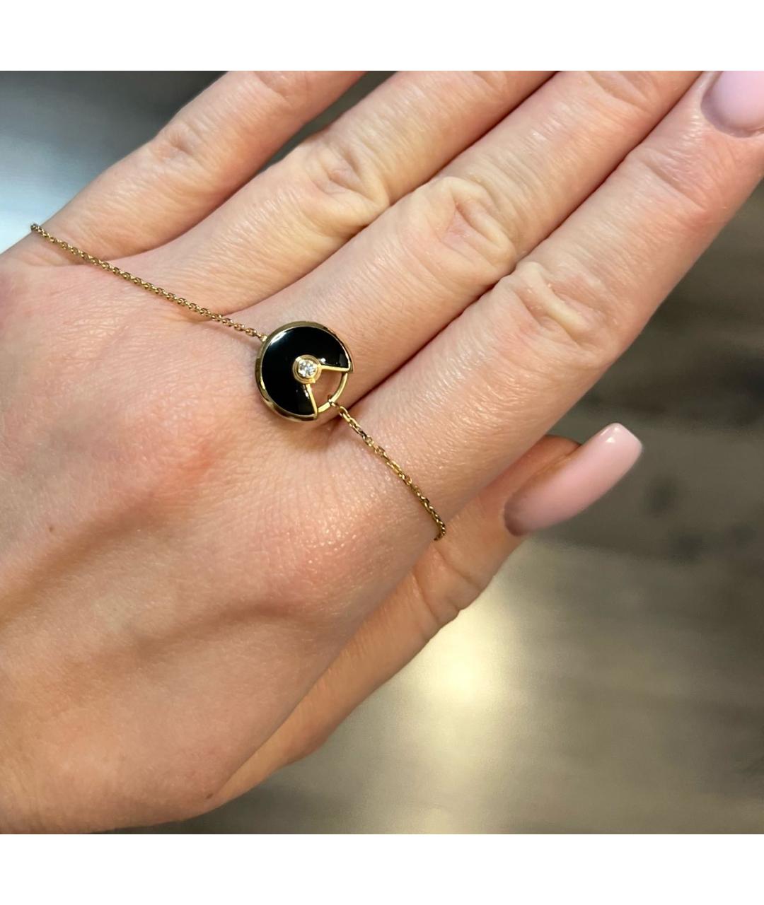 CARTIER Черный браслет из желтого золота, фото 3