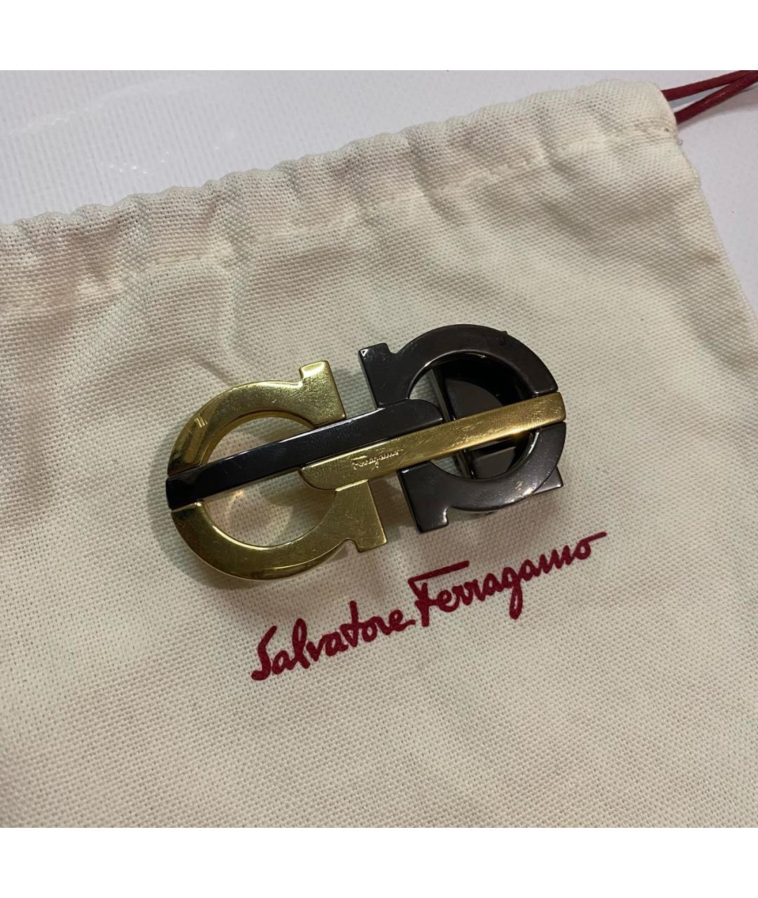 SALVATORE FERRAGAMO Черный ремень, фото 4