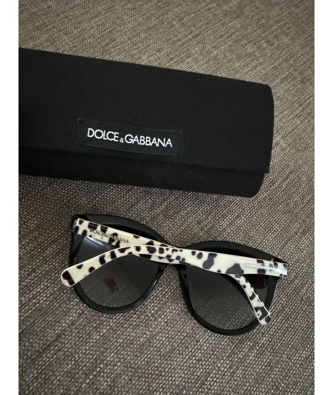 DOLCE&GABBANA Черные пластиковые солнцезащитные очки, фото 4