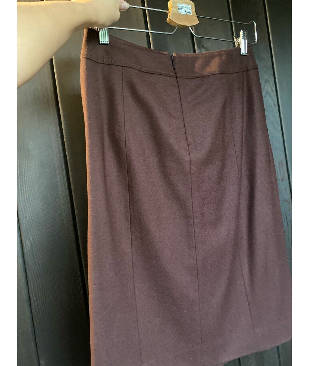 GUCCI Бордовая шерстяная юбка миди, фото 2