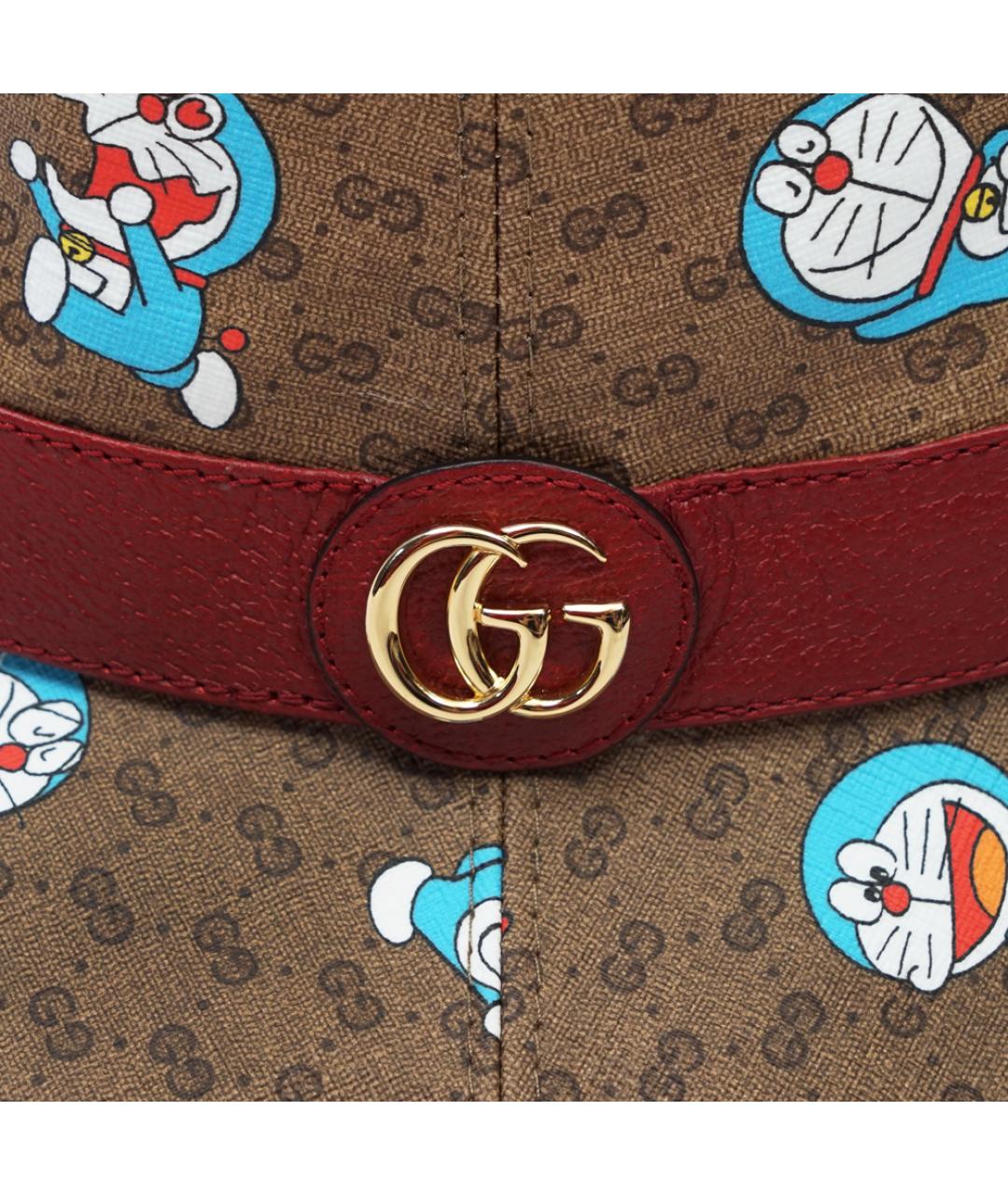 GUCCI Коричневая кожаная панама, фото 5