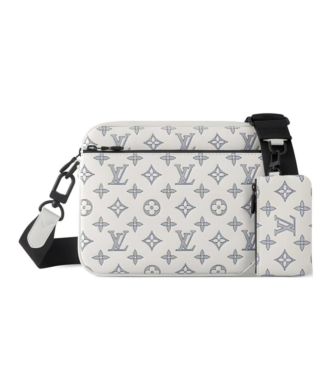 LOUIS VUITTON Белая кожаная сумка на плечо, фото 1