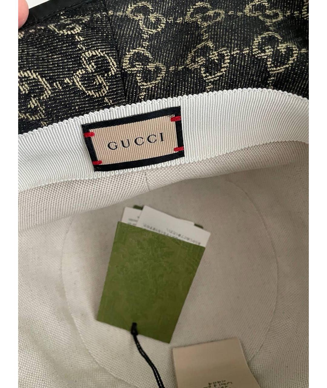 GUCCI Черная хлопковая панама, фото 3