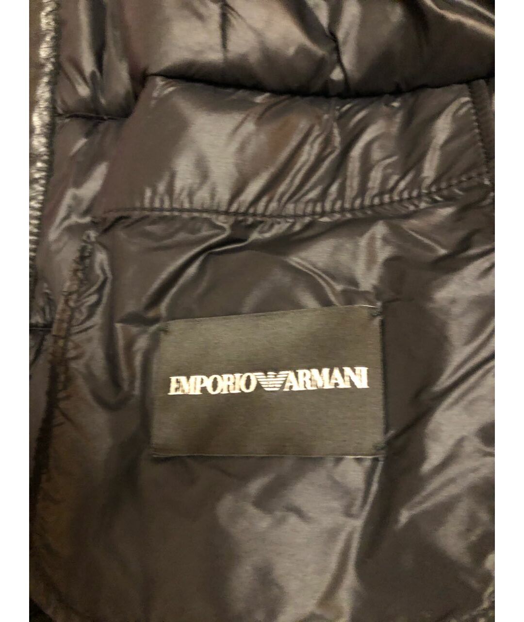EMPORIO ARMANI Черная кожаная куртка, фото 5