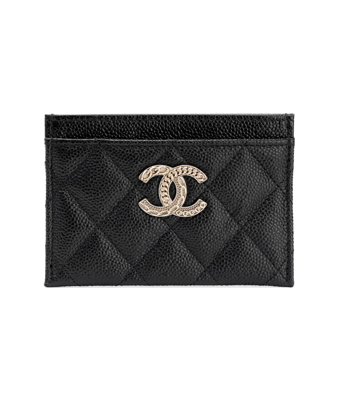 CHANEL Черный кожаный кардхолдер, фото 1